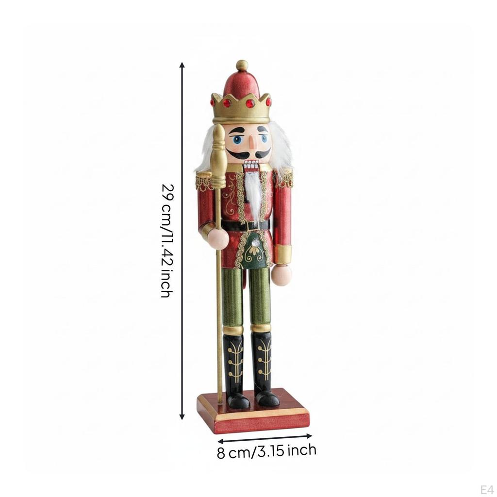 Nussknacker Soldat Traditionell Holz Klassische Statue für Sammler, Weihnachtsdeko,