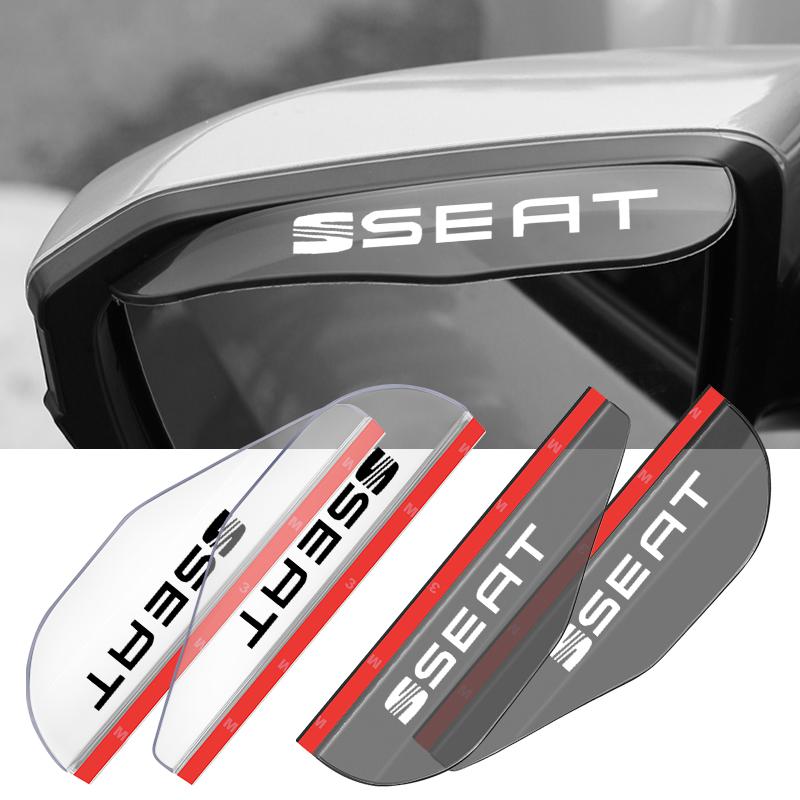 2Pcs Car Rear View Side Mirror Rain Board Eyebrow Sticker For Seat Leon St FR CUPRA Leon MK3 MK2 Mk1 Hatchback 5f Ibiza 3 6J 6L FR Ateca Arona