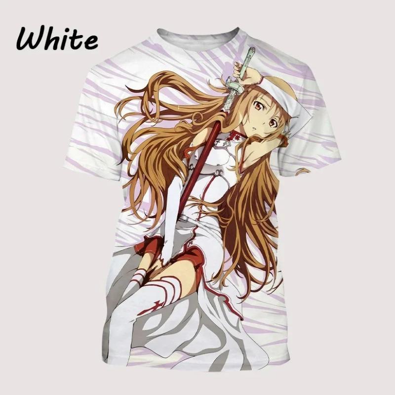 Summer Anime SAO T-Shirt Sword Art Online 3D Printed T-Shirt Harajuku Unisex Casual T-Shirt