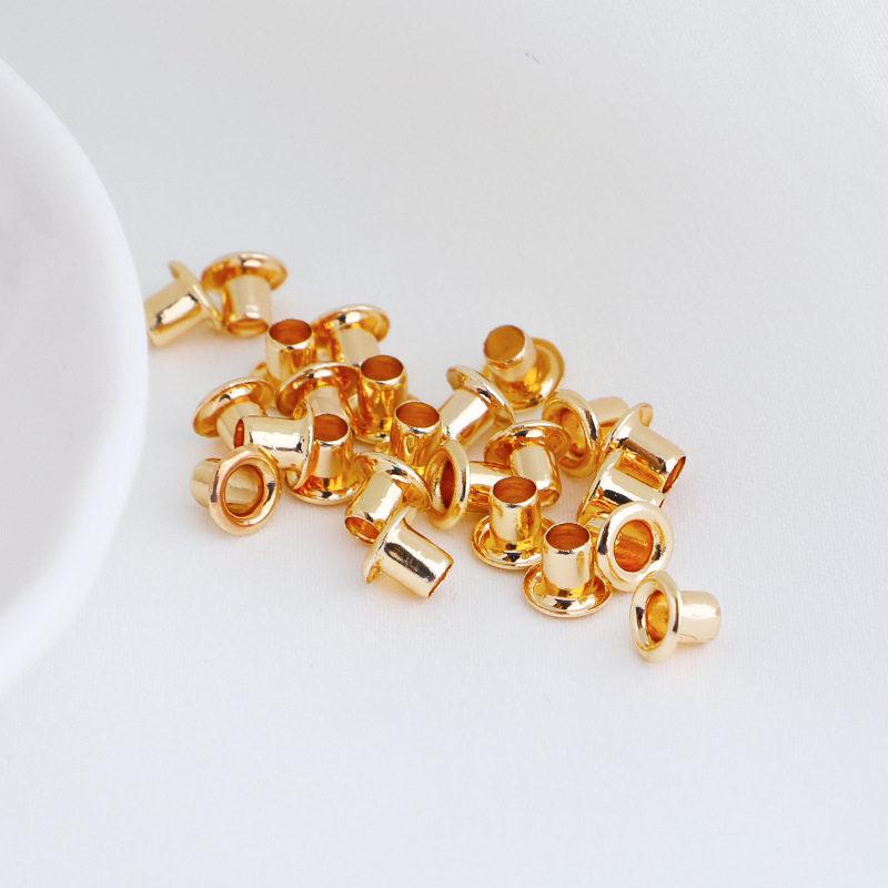 14K Goldplattierter Spacer-Stöpsel für Perlen mit großem Loch - Verschleißfeste High-End DIY Schmuckkomponente
