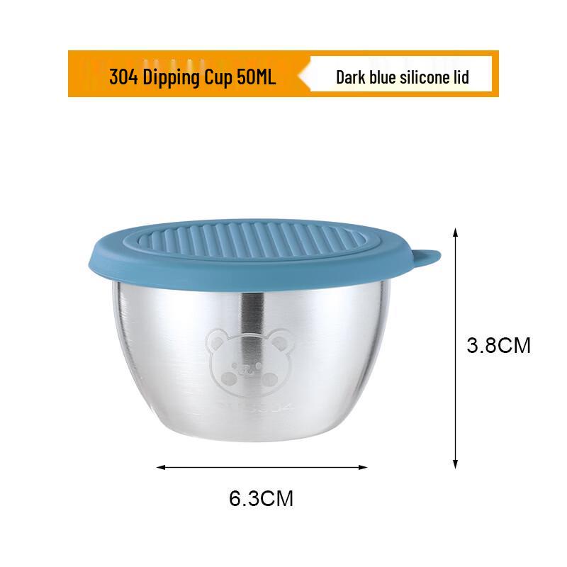

ZISIZ 304 Stainless Steel Divided Children s Sauce Bowl Set