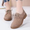 Vintage  Spring/Autumn Women'S Shoes British Style Single Shoe Small Leather Shoes With Lace-Up Casual Shoes