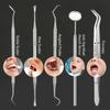Edelstahl Dental Reinigungs Werkzeuge Set Tragbar Wiederverwendbar Zahnstocher Set Mundhygiene