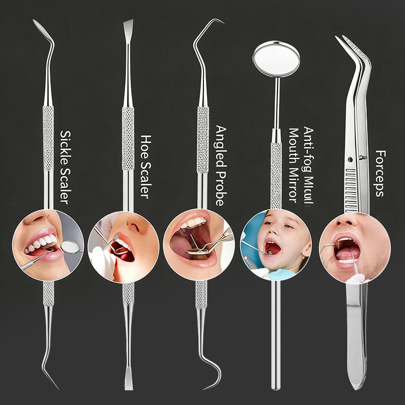 Edelstahl Dental Reinigungs Werkzeuge Set Tragbar Wiederverwendbar Zahnstocher Set Mundhygiene