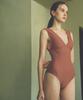 Habeumong Deep V-Neck Easy Swimsuit Sand Rose