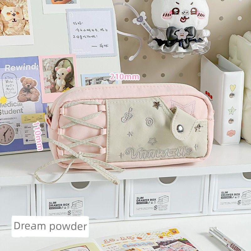 

Grade Three Class Two Ballet Style Good-looking Pencil Case Student Only Large Capacity Girls Xiaohongshu Same Style Stationery Case K Dream powder