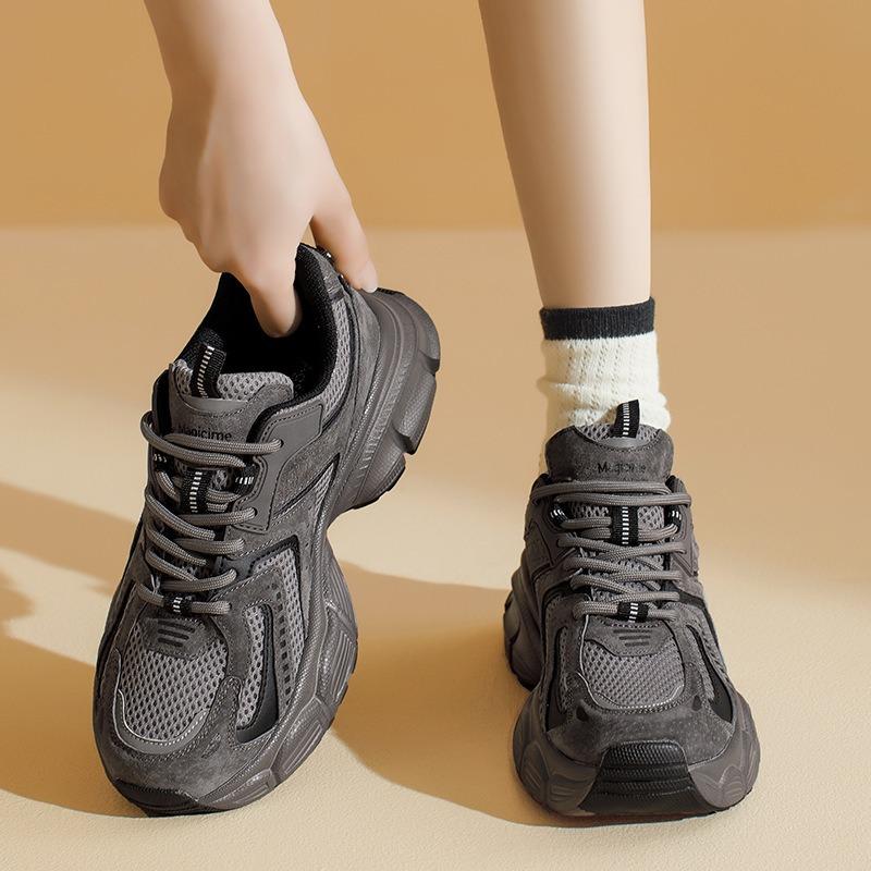 Augustine Gray Dad Shoes Women's Summer New Thick-soled Light and High Sports and Leisure Shoes Large Size