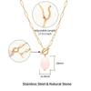 Ins Fashionable Versatile Necklace for Women Natural Stone Turquoise Paperclip Chain Necklace