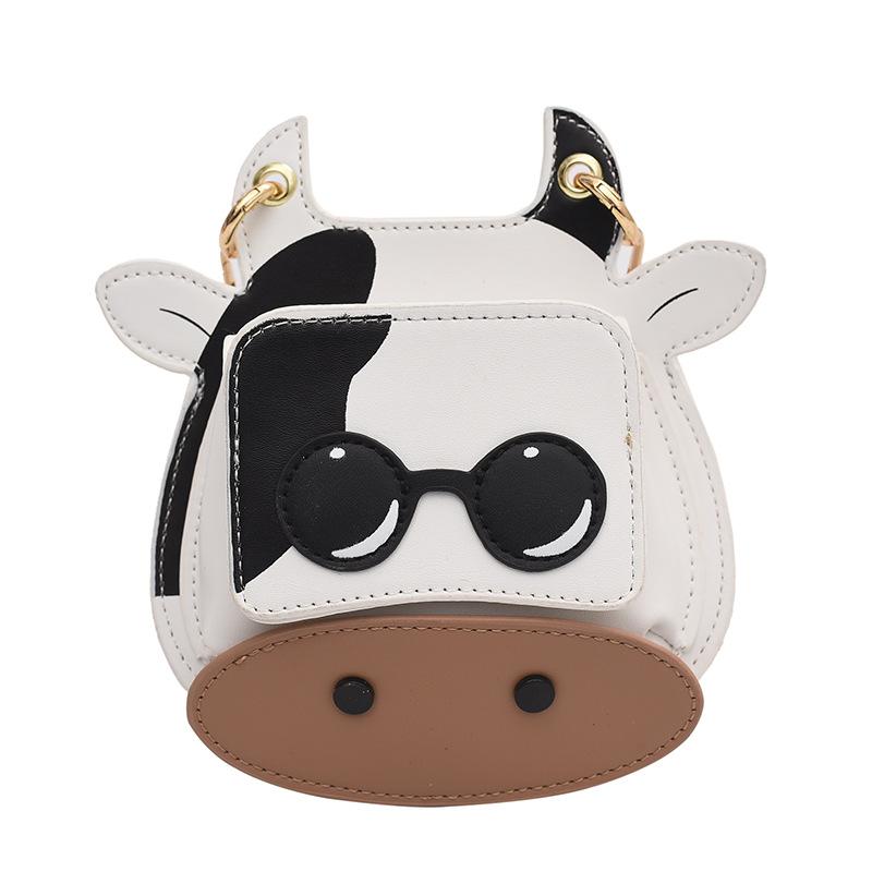 Mini small bag summer 2025 new Japanese cartoon girl cute cow ugly shoulder chain small round bag