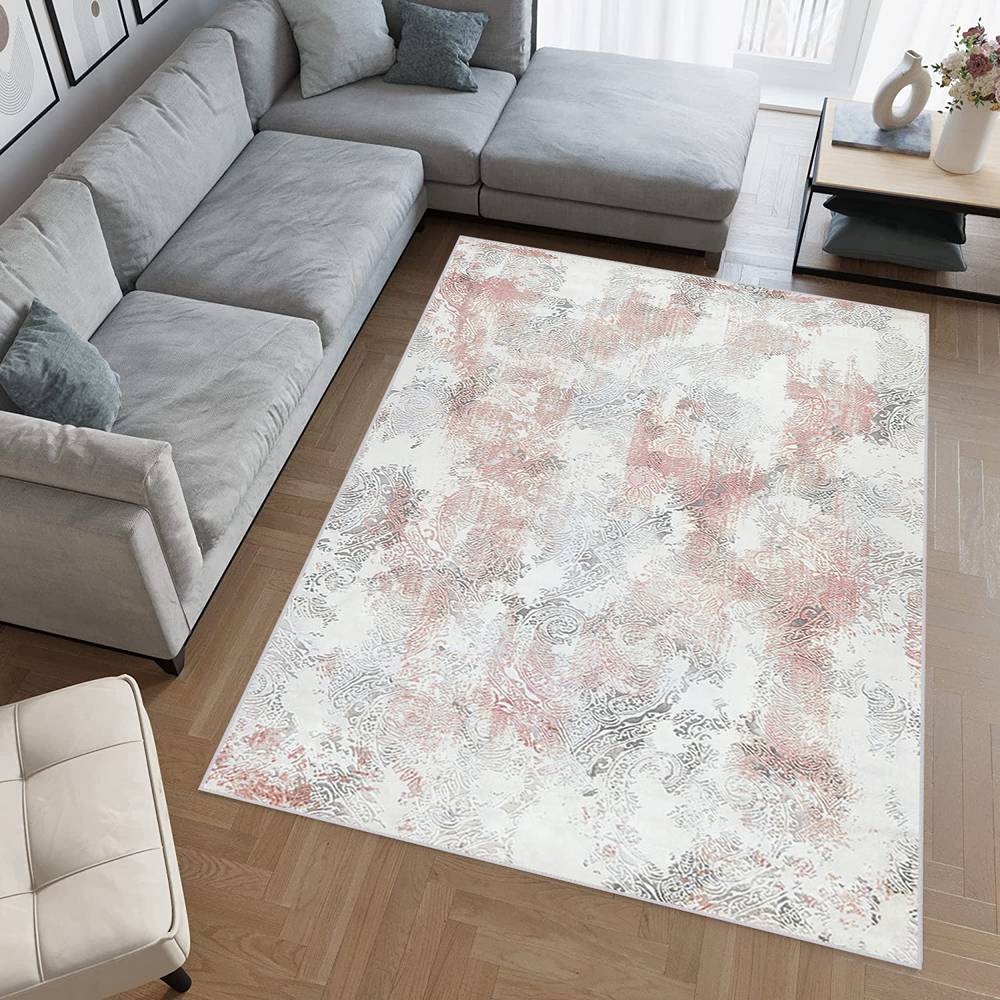 

Rovigo Home Моющийся ковер с принтом RVG0777 50x80 розовый