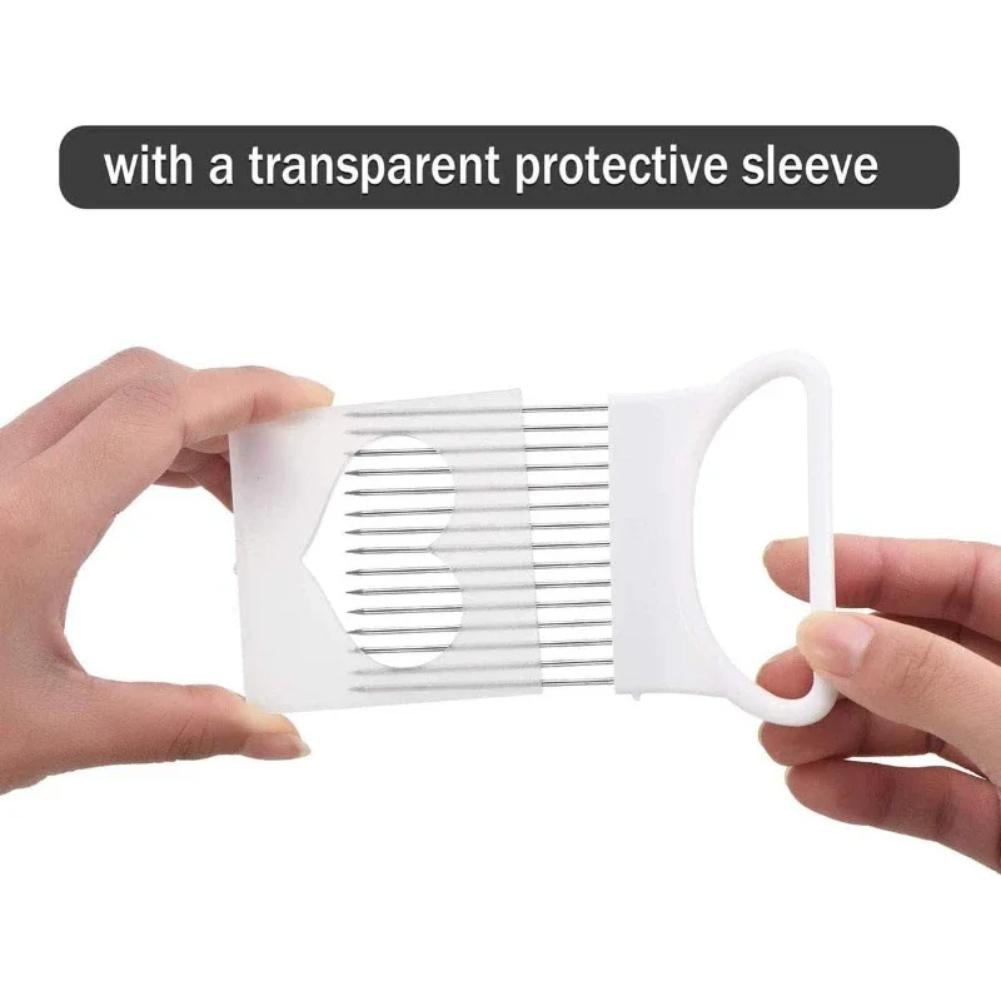 1PC Onion Needle Onion Fork Vegetables Fruit Slicer Tomato Cutter Cutting Safe Holder Kitchen Accessories Tools