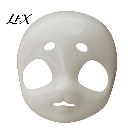 White Animal Mask DIY Base for Fursuit, 3D Cosplay Costume Supplies Mask, Blank Furry Therian Halloween Parties Accessories