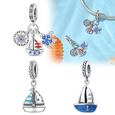 Nautical 3 Piece Pendant Set Copper Plated For Charms Copper Plated Original Bracelet For Jewelry Making