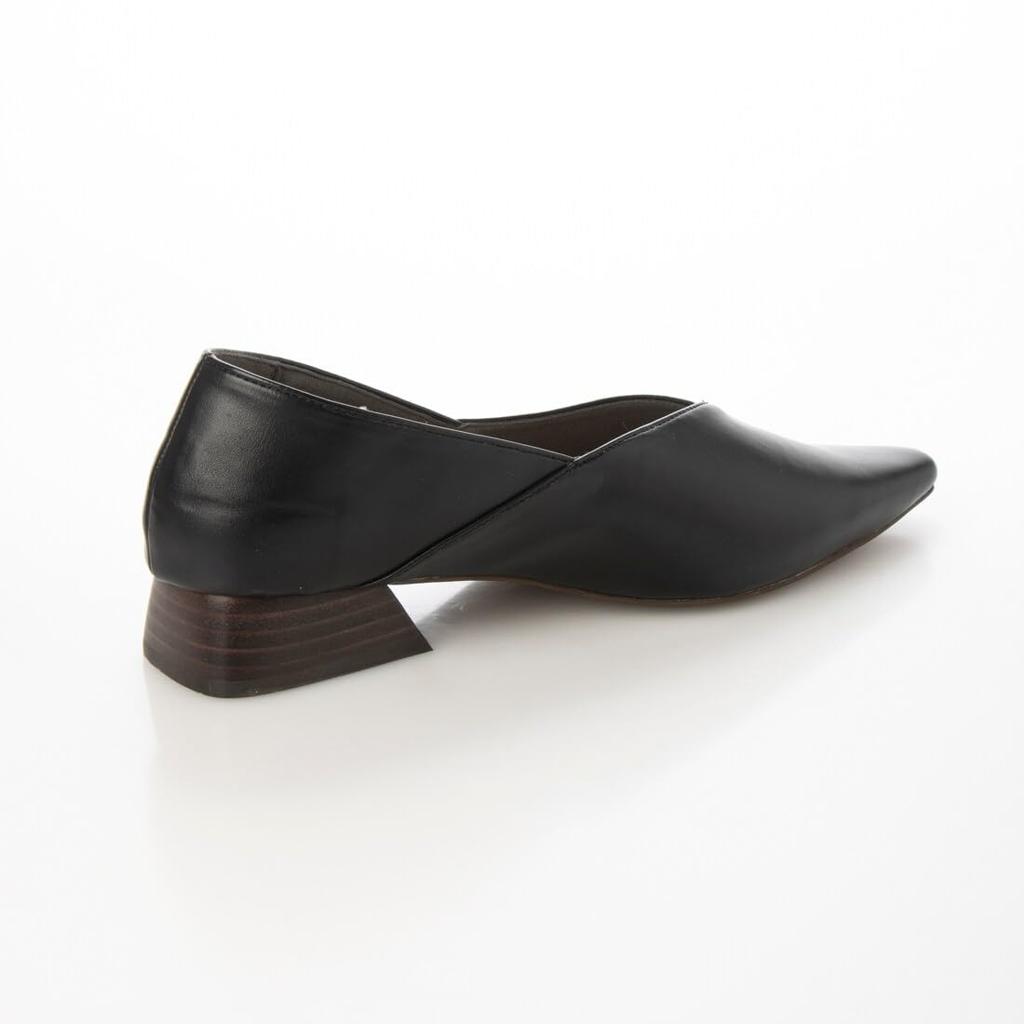 Evol Women's V-Cut Pointed Stack Heel Pumps, IU5031 BL, Size 22.5 Cm