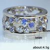 Cao Shi Elegant Zirconia Inlaid Hollow Women's Ring - European & American Style