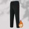 Herren Straight-Leg Fleece Winter Warm Casual Hose