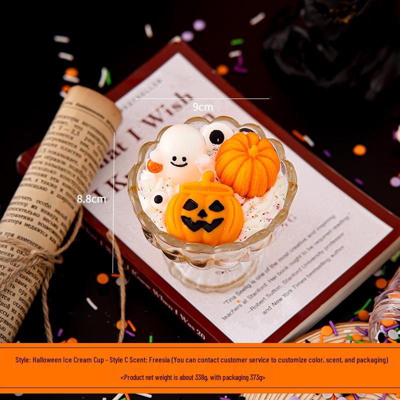 Handmade Pumpkin Scented Halloween Candles - Festive Souvenir Ornaments