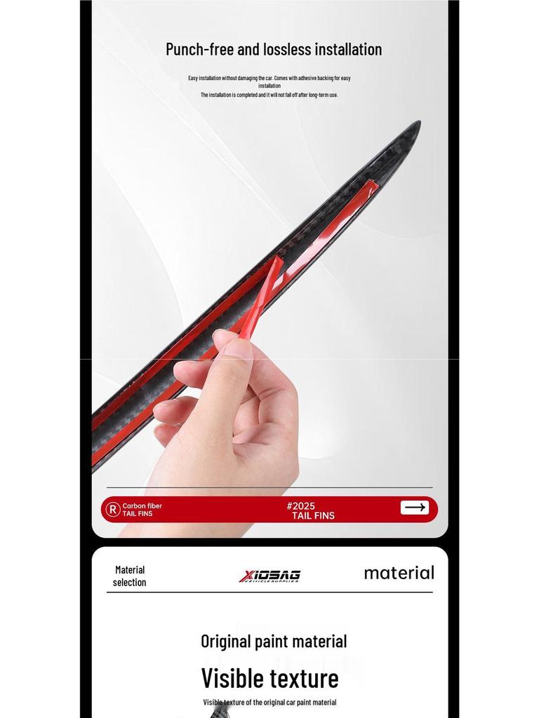 Tesla Model 3/Y Refreshed Dry Carbon Fiber High-Performance Rear Spoiler