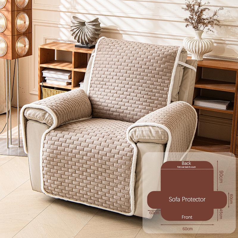 Luxury Comfortable Cotton Velvet Multifunctional Sofa Cushion Anti Slip Electric Recliner Mat Massage Chair, Sofa Cushion, Autumn and Winter Warm