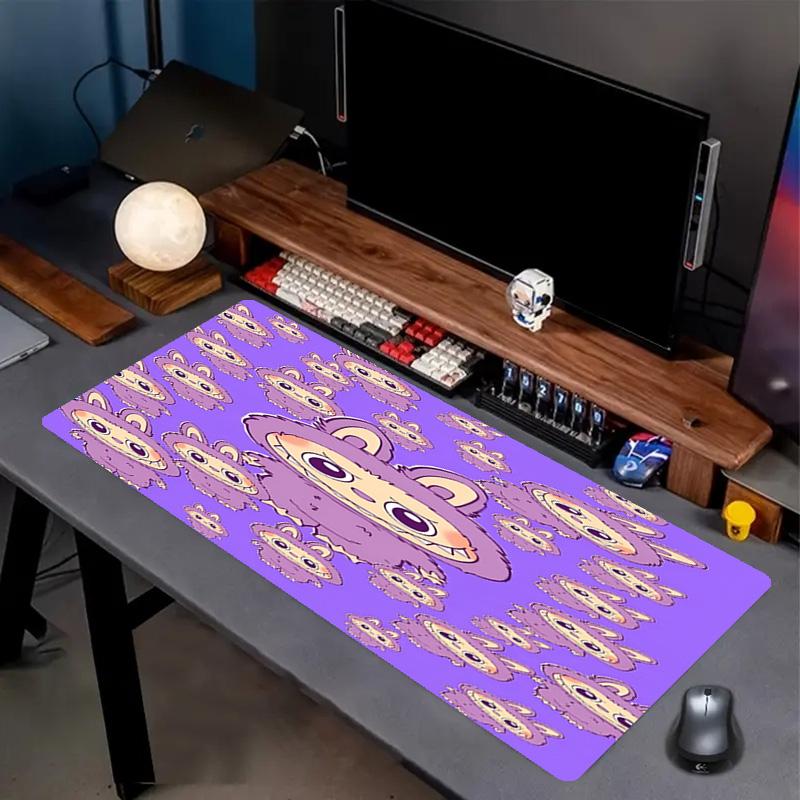 Labubu Print Mouse Pad, Anti‑Slip Desktop keyboard Mat, for PC Laptop Gaming Working Daily Use, Cool Festival Surprise Gift