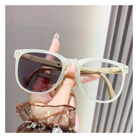 Unisex Anti-blue Light Glasses 180 Degree Block Sunlight Good Stability Color-changing Eye Protection Hip Hop Anti-UV Photo Prop Strong Hinge