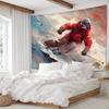 Action Skiing Tapestry - Modern Wall Art for Home Styling, Perfect for Living Rooms and Bedrooms, Unique Design, Vibrant Colors