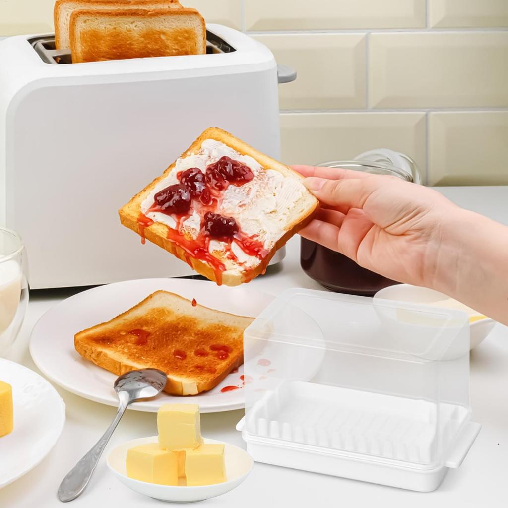 Butter Cutter Butter Cutting Box with Lid Multifunctional Slicing Tool Removable Cheese Cutting Container for Home Pantry Fridge