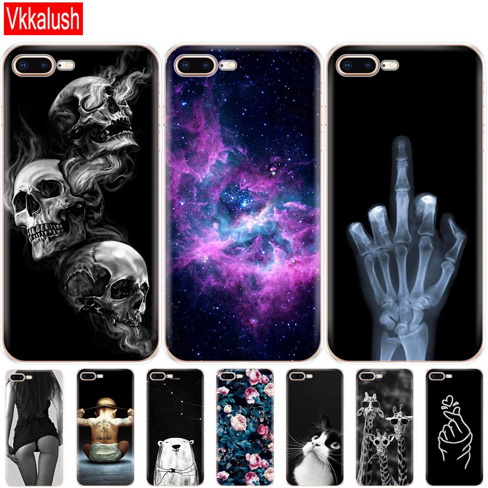 

Силиконовый чехол для Iphone 7 8, мягкий чехол из ТПУ для Apple iPhone 7 8 Plus, сумка Funda Coque Etui, бампер, задняя крышка