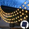 Solar Powered Bubble Globe String Lights Outdoor Waterproof LED String Lights for Garden Patio Yard Party Decoration with Solar Panel