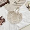 5 Woven fruit mesh bag shoulder bag shopping fishing net bag portable hollow woven bag play beach bag