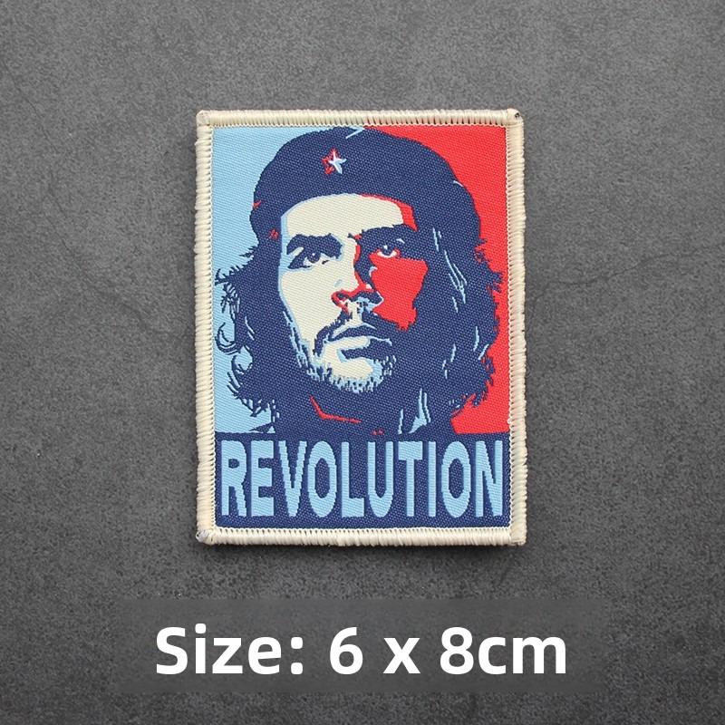 

Че Гевара Кубинский революционный лидер Тканый знак Липучка Личность Моральный значок Нарукавная повязка РЕВОЛЮЦИЯ Нашивка