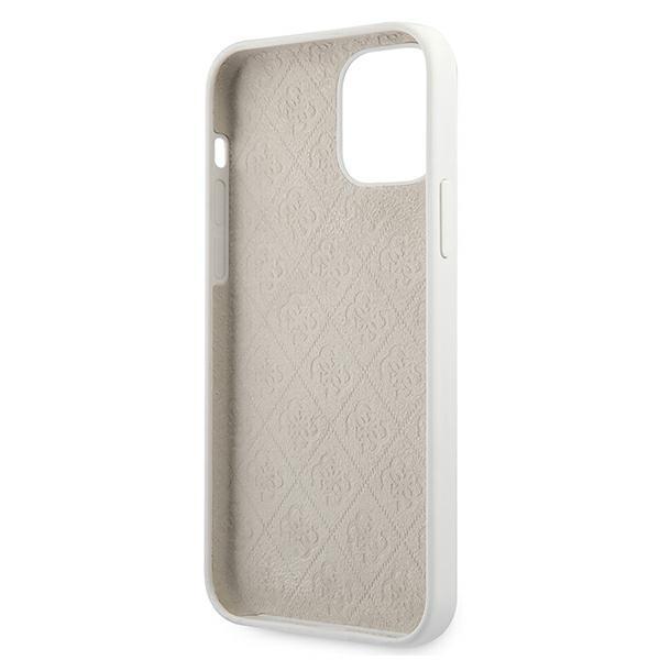 Guess Guhcp12Slslmgwh Iphone12 Mini 5,4 Biały/White Hardcase Metal Logo Script