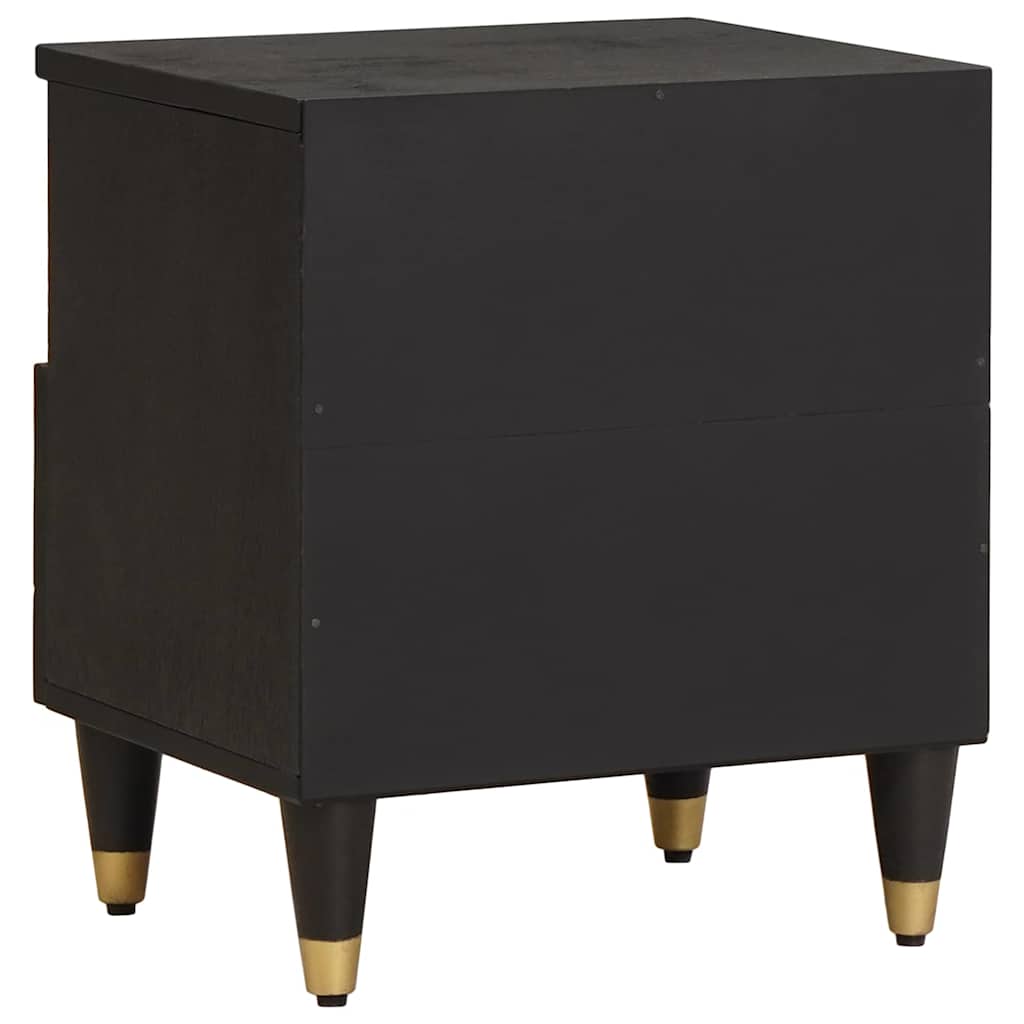 Nightstand Black 40 x 33 x 46 cm Solid Mango Wood