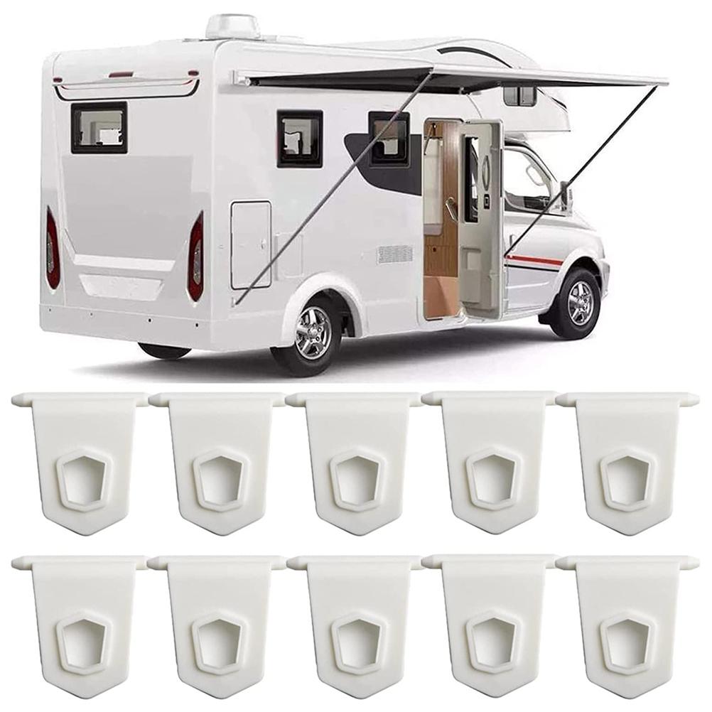 10pcs Outdoor RV Awning Hangers RV Awning Hooks S Shaped Hook Kit Camping Motorhome Tent Rail Hooks Campervan