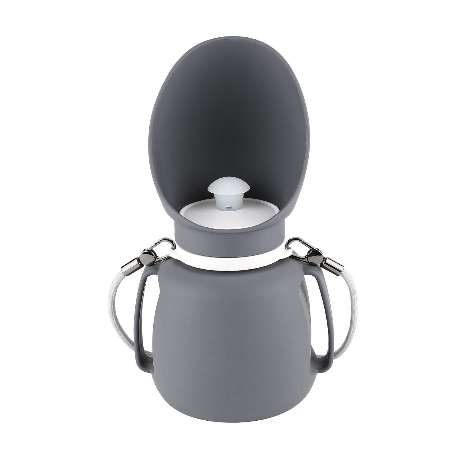 

New convenient foldable pet kettle accompanying water cup outdoor dog walking water dispenser pet supplies Folding kettle-800ML серый