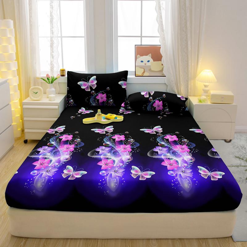 1 Einfaches Modernes Sternenmuster Gedrucktes Mattes Spannbettlaken, Schlafzimmer Gedruckte Bettdecke, Bettwäsche (Ohne Kissenbezüge)