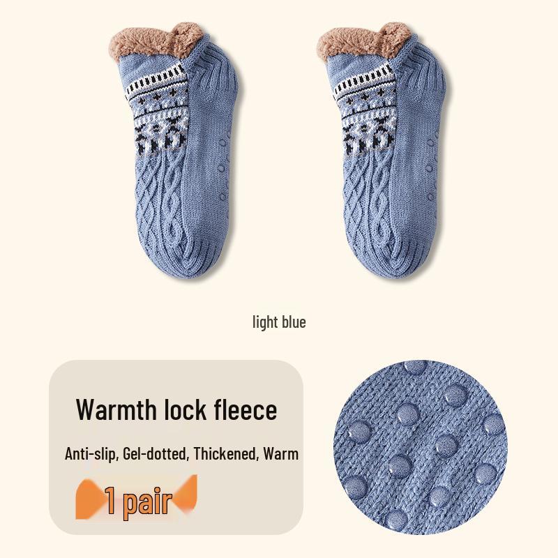Damen-Fleece-gefütterte Kniestrümpfe - Gemütliche Plüsch-Schlafsocken für Herbst und Winter