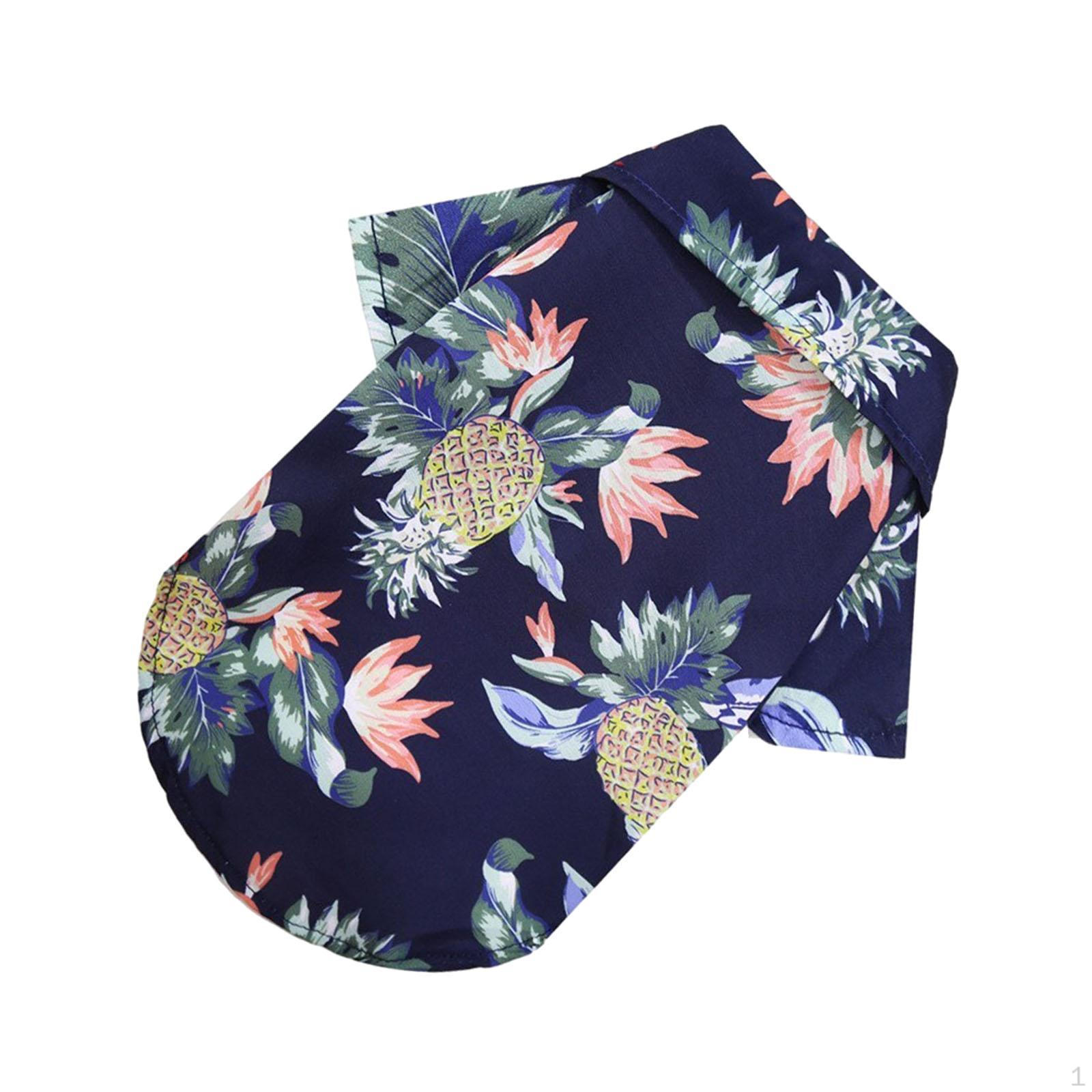 

Hawaiian Dog Shirt,Summer Beach Outfit Lightweight Pet T Shirt Pineapple Puppy Clothes for Outdoor