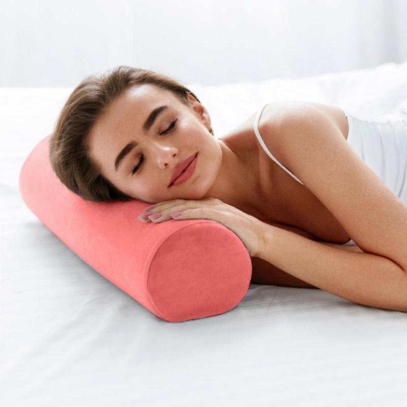 Ergonomic Cylindrical Lumbar Pillow, Soft Support for Neck, Back, and Legs, Portable, Includes 1 Pillow, Suitable for Office, Travel, and Home Use