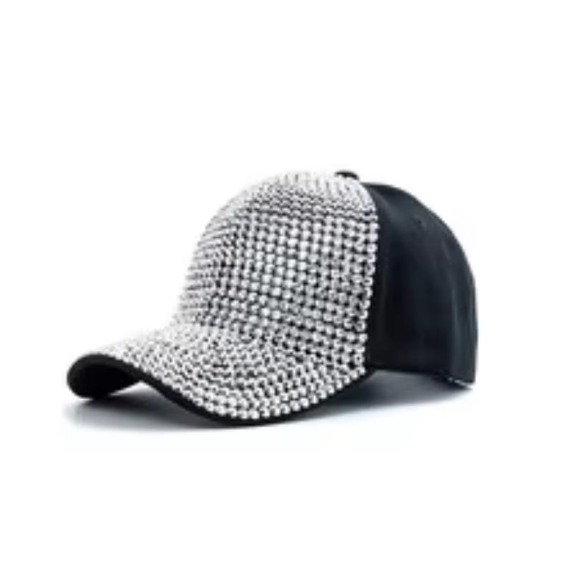 New Fashion Women Diamond Inlay Cap Spring Summer Hip Hop Kpop Dance Baseball Caps Simple Plain Party Street Hat