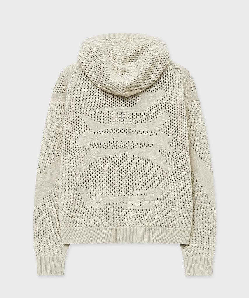 Lmood Craft Graphic Scallop Hoodie Knit Zip-Up (2 Colors)
