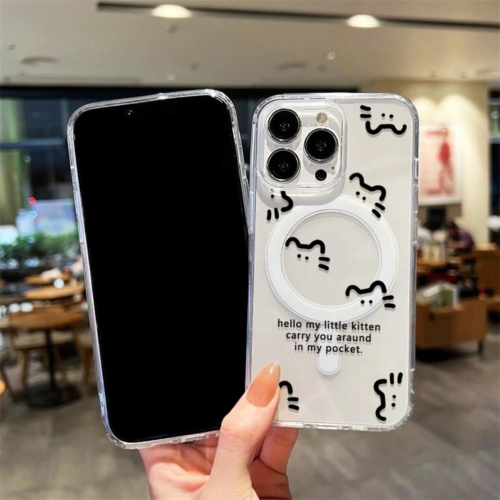 Magnetic Phone Case for iPhone 12 14 16 17 Pro 17 16 15 14 13 12 Pro Max  12 13 14 15  16 High Quality Shockproof Shell Full Protection Cute Style