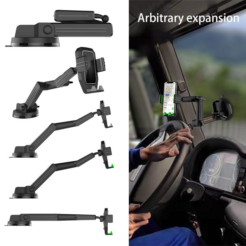 Universal Car Phone Mount Holder with Adjustable Height Long Arm Heavy Duty Suction Cup for Truck AUTO Dashboard Cell Phone
