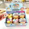 8 Funny Face Bun Squishy  Box Portable Fidget Toy Ease Office Commute Anxiety Cute Desktop Decor Gift