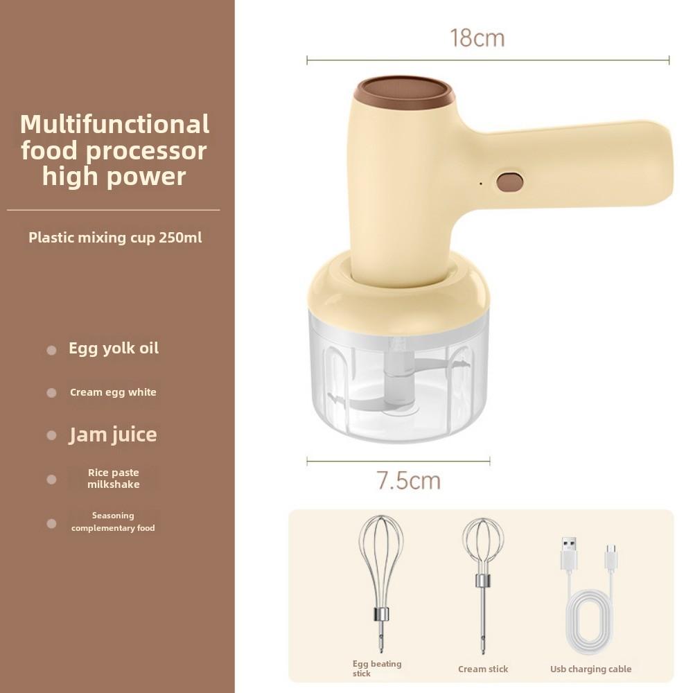 Wireless Electric Egg Beater Household Mini Cream Automatic Beater Baking Handheld Charged Mixing Machine