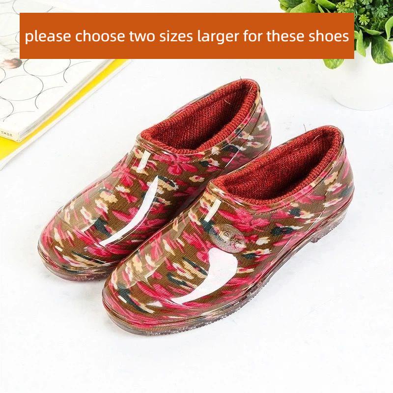 

Жіночі Нековзні Водонепроникні Бавовняні Теплі Дощові Чоботи 40 червоний