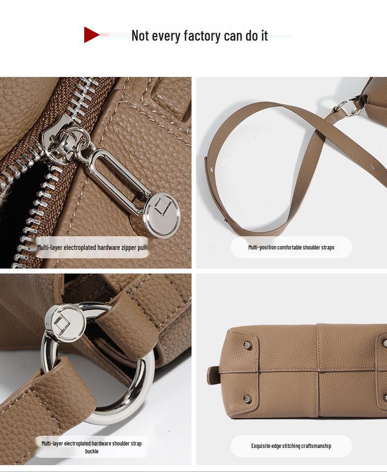 Women's Genuine Leather Cowhide Underarm Shoulder Bag - Versatile Commuter Handbag & Crossbody