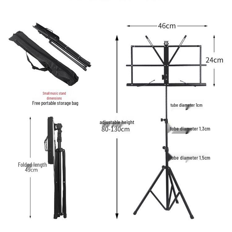 Foldable Thickened Music Stand for Home Piano & Professional Use