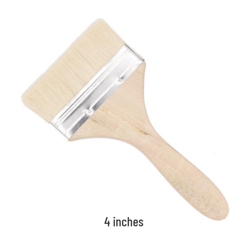 Gold Leafing Soft Bristle Wool Brush with Wooden Handle – Nylon, Glue, Protective Oil & Dusting Paint Brush