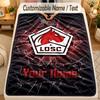 Flannel BlanketLOSC Lille Custom Name Text Personalized Soft Warm Throw Blanket Home Decor Gift
